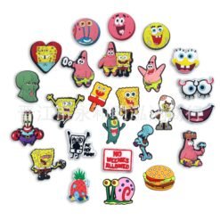 1pcs Cute Sponge Animal Anime Shoe Buckle Crocs Charms Cartoon Character Jibbitz for Crocs Accessories Kids X-mas Birthday Gifts