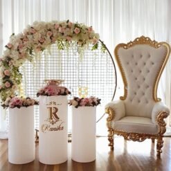 3pcs/set)Wedding flower stand Cylinder display metal plinth for baby shower wedding party decorations / supplies yudao1096