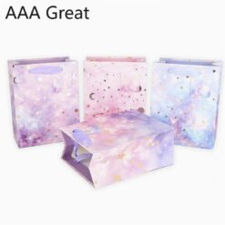 48Pcs/Lot Paper Bag Gifts Packaging Wrapping Wedding Party Favor Party Supplies Handle Lovely Pouches Christmas Decorations Bags