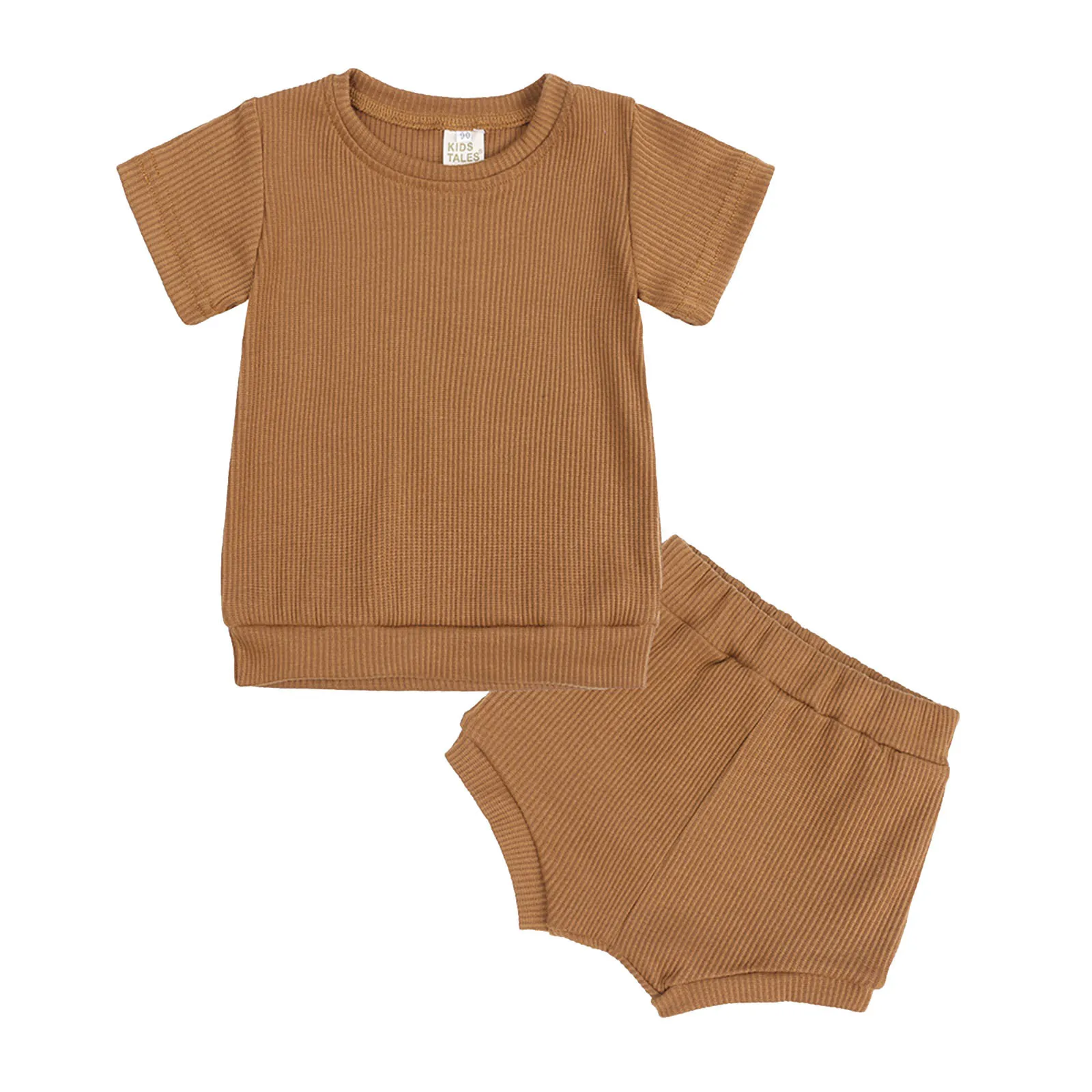 Set-Toddlers-Kids-Girls-Boys-Cute-Ribbed-Soild-Short-Sleeve-Top-Short-Pants-Infant-2pcs-Pajamas-1